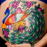 Belly Art Peacock