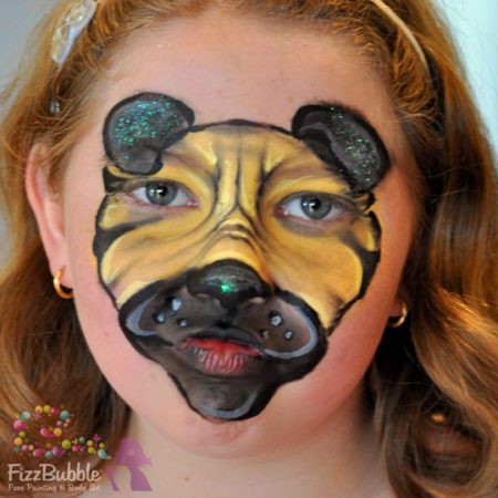 Dog Pug face painting