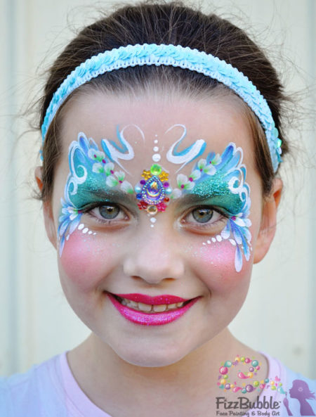 Fairy Blue face painting - Fizzbubble