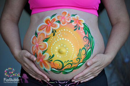 Belly Art Frangipanis
