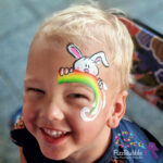 Bunny and Rainbow face painting