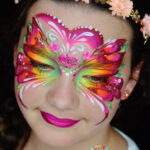 Butterfly Pink Roses face painting