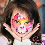 Cat Pink and Orange face painting
