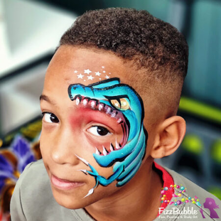 Dinosaur-face-paint