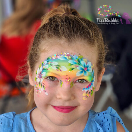 Flowers-Rainbow-face-paint