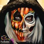 Halloween Pumpkin Skull face painting