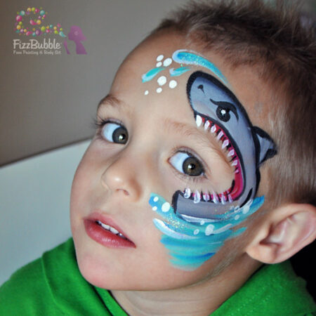 Shark-face-paint