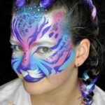 Tiger Blue and Purple face painting